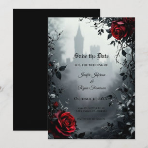 Invitation de sauvegarde Halloween gothique vintag
