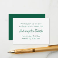 Invitation de scellement du temple de style vert m