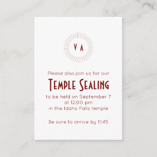 Invitation de scellement du temple du cercle de mo