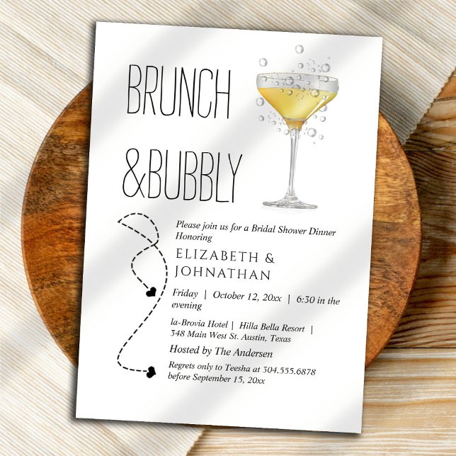 Invitation de script de brunch simple et pétillant (Créateur téléchargé)