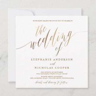 Invitation de script Gold Elegant