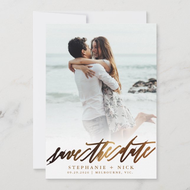 Invitation de script Gold Elegant (Devant)