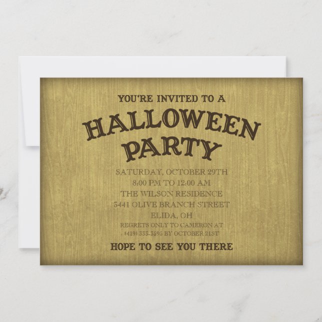 Invitation de Séance Board Halloween/Séance Party (Devant)