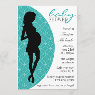 Invitation de silhouette de la bosse de bébé [Turq