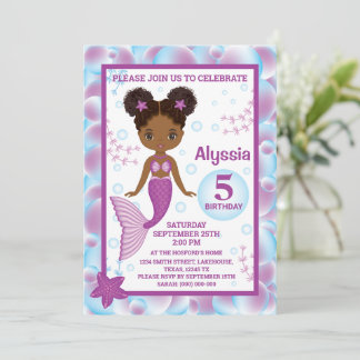 Invitation de sirène pour l'anniversaire de l'Amér
