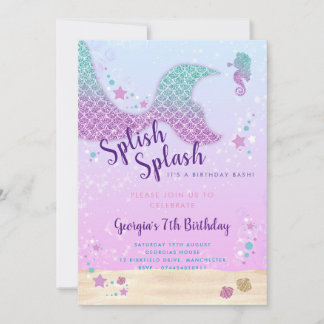 Invitation de sirène sous l'étincelle de la mer