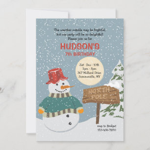 Invitation de Snowman du Pôle Nord