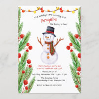 Invitation de Snowman souriant