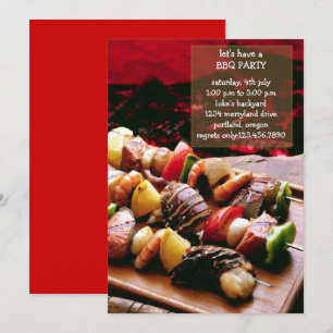 Invitation de soirée barbecue