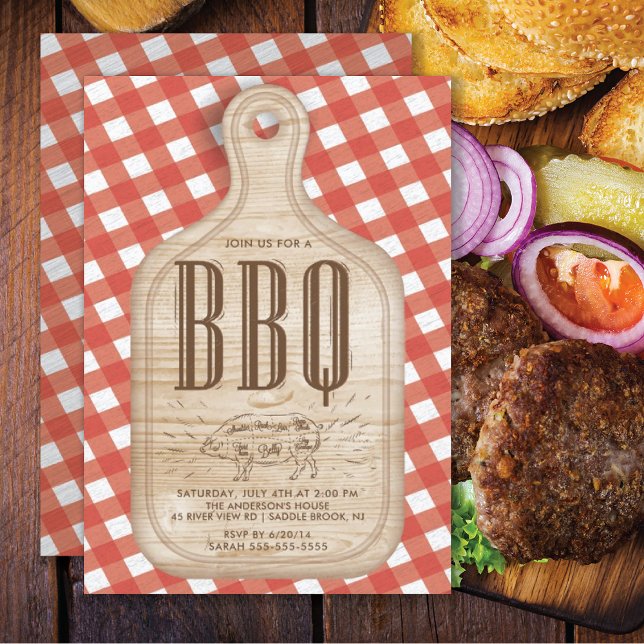 Invitation de soirée barbecue d'été unique (Créateur téléchargé)