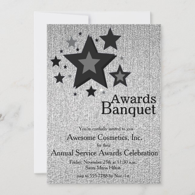 Invitation de soirée de l'événement Stars Sparkle  (Devant)