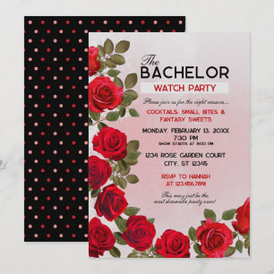 Invitation de soirée de visualisation de Bachelor