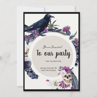 Invitation de soirée inspirée du gothique