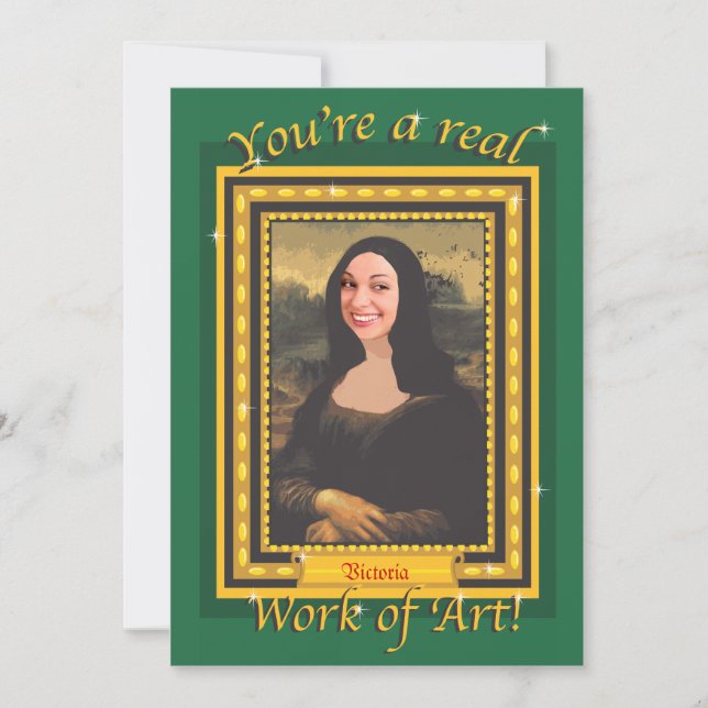 Invitation de soirée peinture avec cadre élégant (Devant)