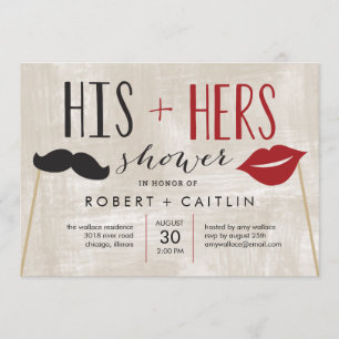 Invitation de son & ses douches couple