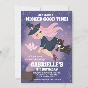 Invitation de sorcière enchantée