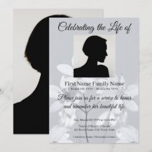 Invitation de souvenir de fleur grise