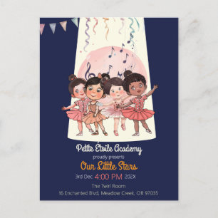 Invitation de spectacle de Tiny Dancers – Studio p