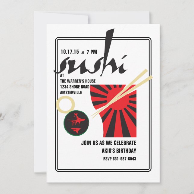 Invitation de sushi (Devant)