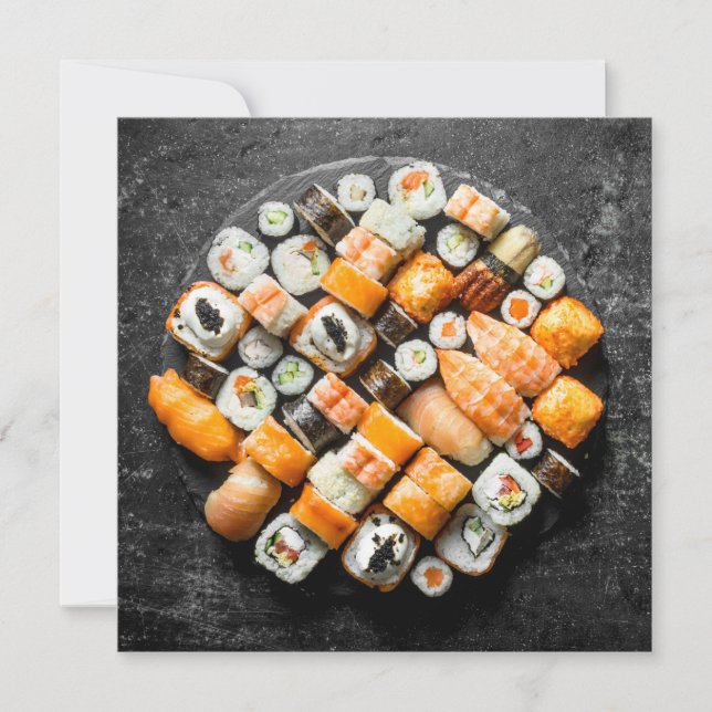 Invitation de Sushi Platter de texte personnalisé (Devant)