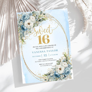 Invitation de Sweet Sixteen opulente poussiéreuse