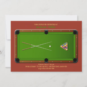 Invitation de table de billard