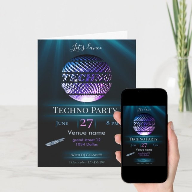 Invitation de Techno (Créateur téléchargé)
