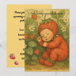 Invitation de téléchargement numérique Strawberry 