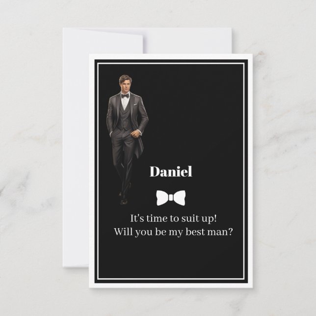 Invitation de témoin de mariage (Devant)