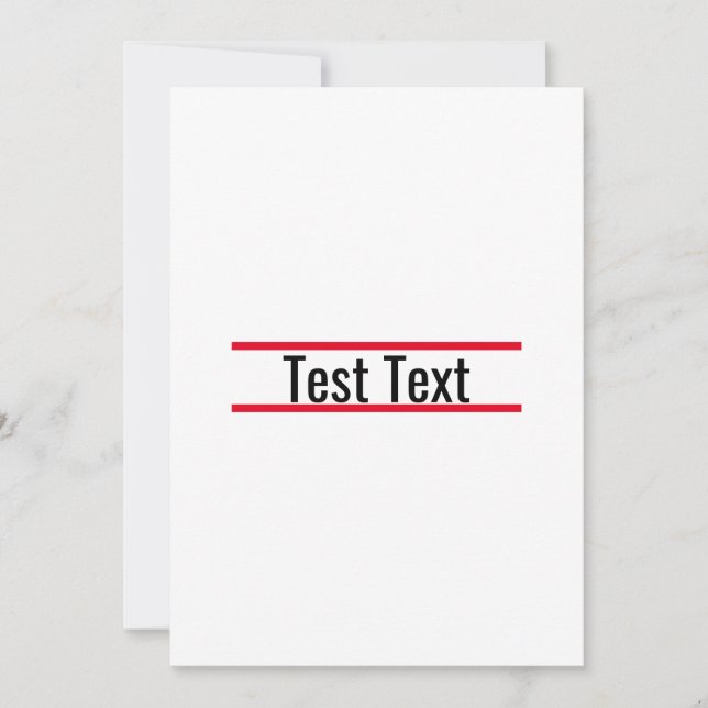 invitation de test avec modèle (Devant)