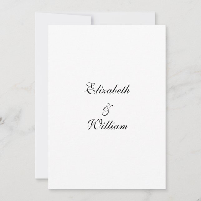Invitation de texte calligraphie minimaliste (Devant)