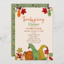 Invitation de Thanksgiving
