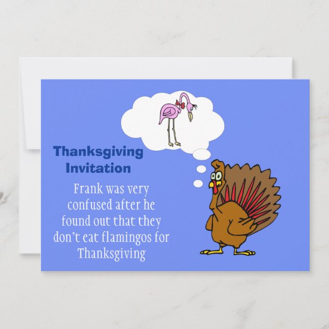 Invitation de Thanksgiving à la dinde (Devant)