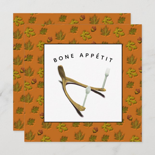 Invitation de Thanksgiving créative (Devant / Derrière)