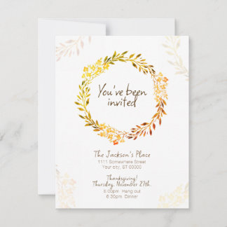 Invitation de Thanksgiving décontractée - Faites-l