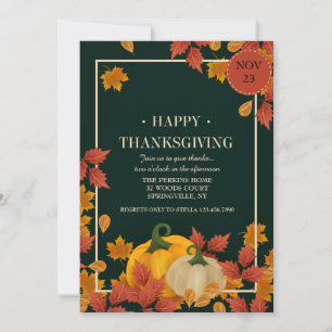 Invitation de Thanksgiving Deux Citrouilles