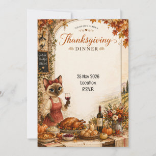 Invitation de Thanksgiving pour les amoureux des c