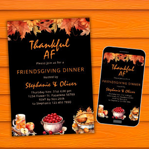 Invitation de Thanksgiving Remerciements AF Friend