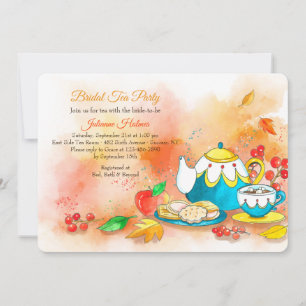 Invitation de thé d'automne