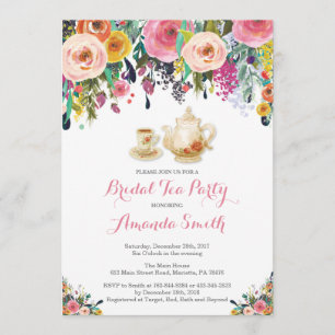 Invitation de thé de Fête de la mariée
