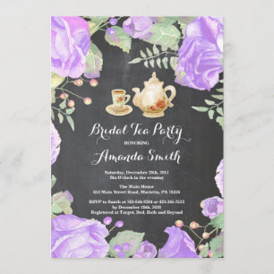 Invitation de thé de Fête de la mariée florale