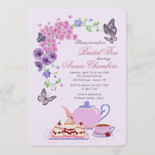 Invitation de thé de jardin