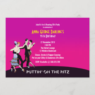 Invitation de thème de partie de jazz des années