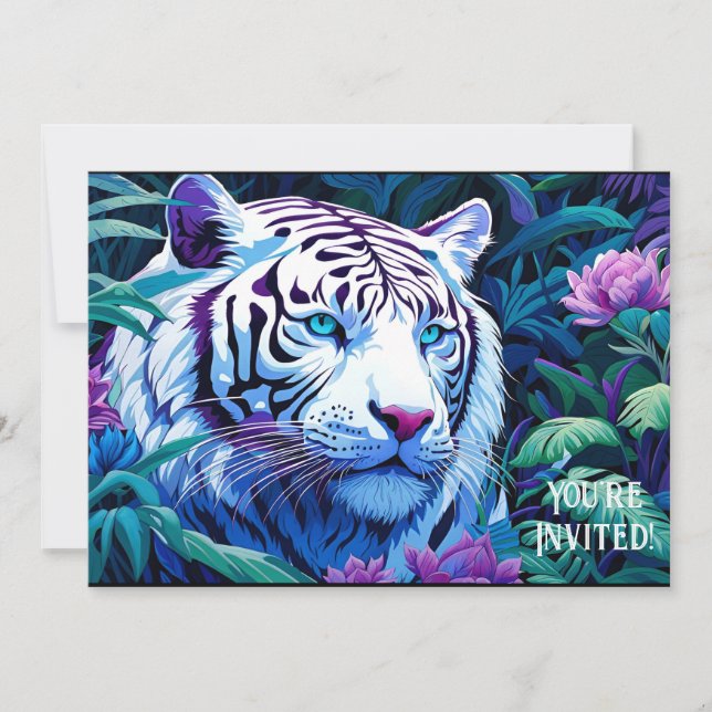 Invitation de tigre blanc (Devant)