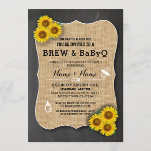 Invitation de tournesol du Baby shower de la brass