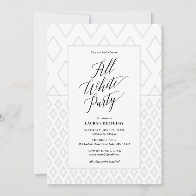 Invitation de tous les Blancs (Devant)