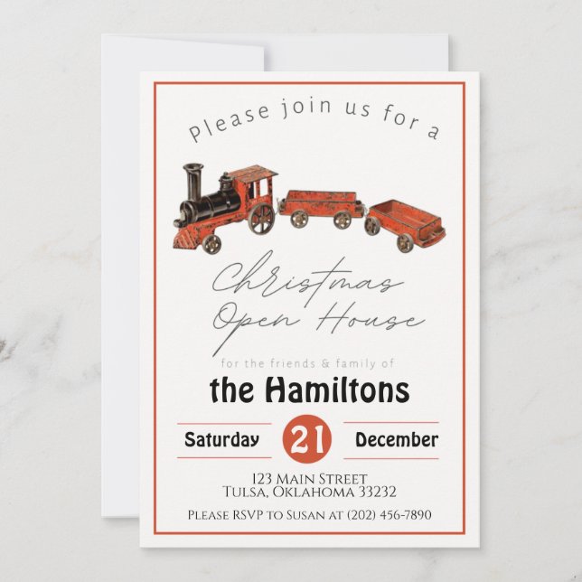 Invitation de train antique à la Maison ouverte de (Devant)