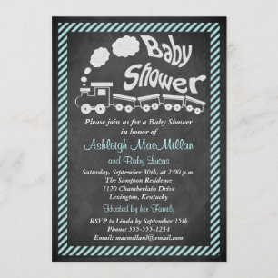 Invitation de train de baby shower de tableau -