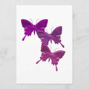 Invitation de trio de papillon