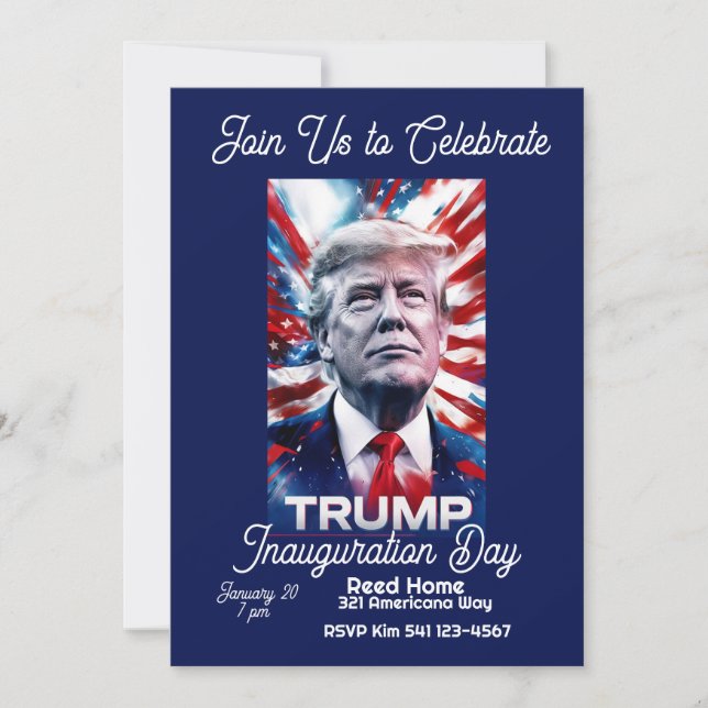 Invitation de Trump Inauguration Watch Party (Devant)